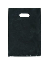 Black low density plastic bag